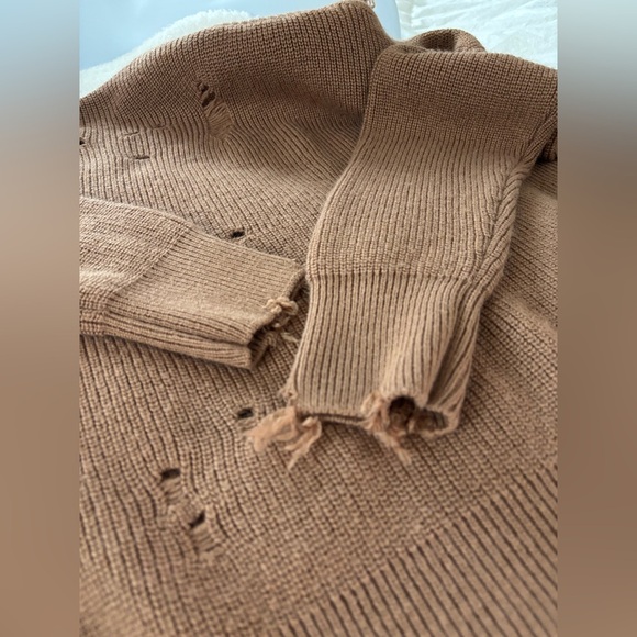 Lovers + Friends Ripped Sweater wool blend size XS oversized - Picture 13 of 14